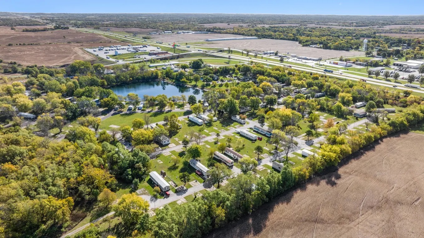 Aerial view of Swan Lake Estates